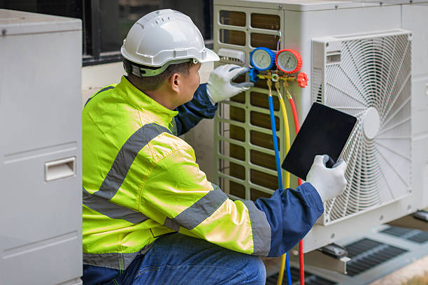 Professional Hvac technician working in Delco, NC